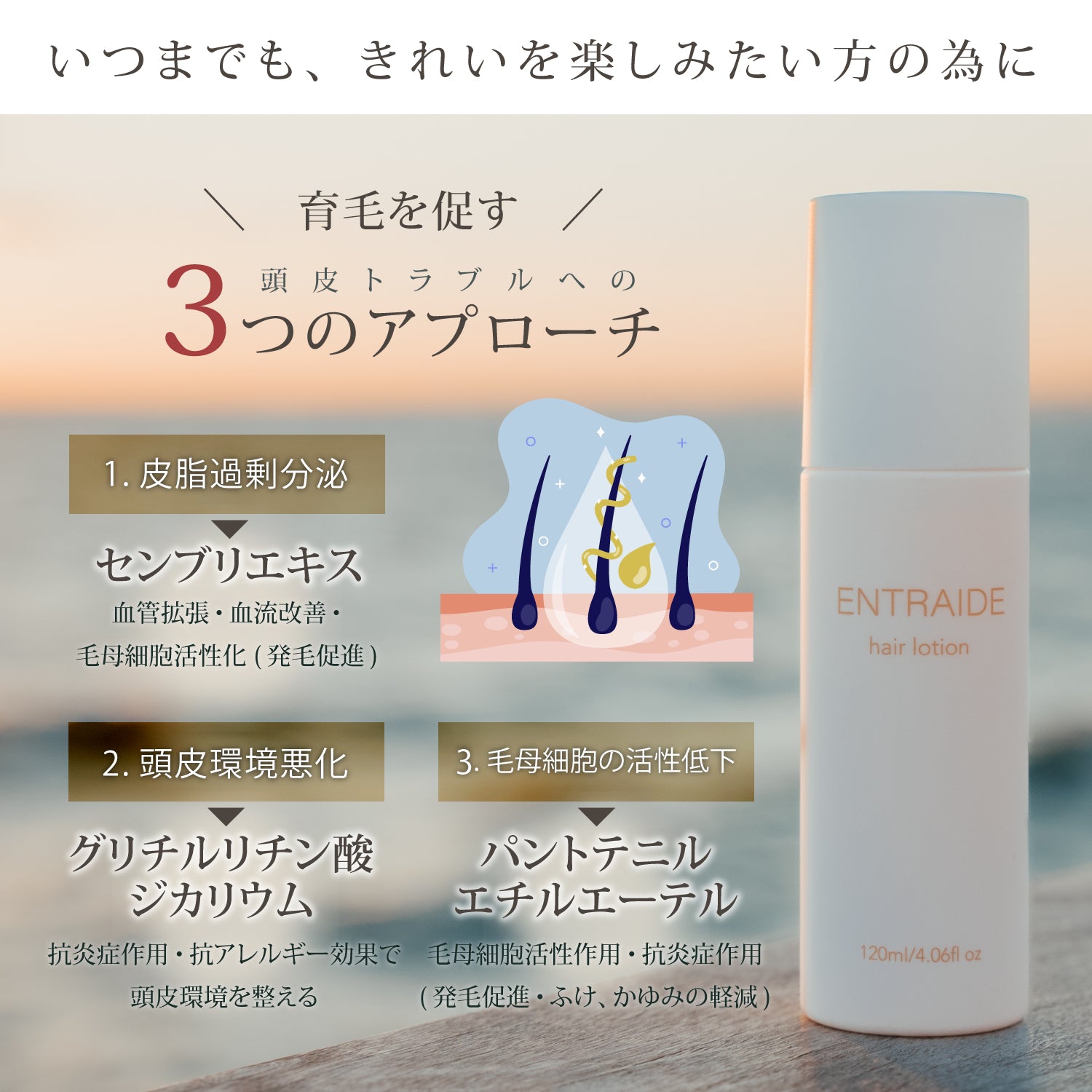 アントレッド ヘアローション （医薬部外品）育毛剤 120ml